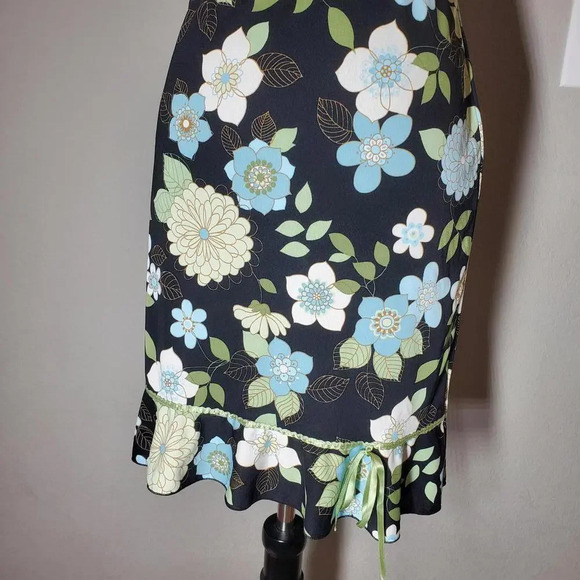 Vintage Black Green & Blue Floral Skirt by LunaChix / 90s Skirt / Y2K - Picture 10 of 10